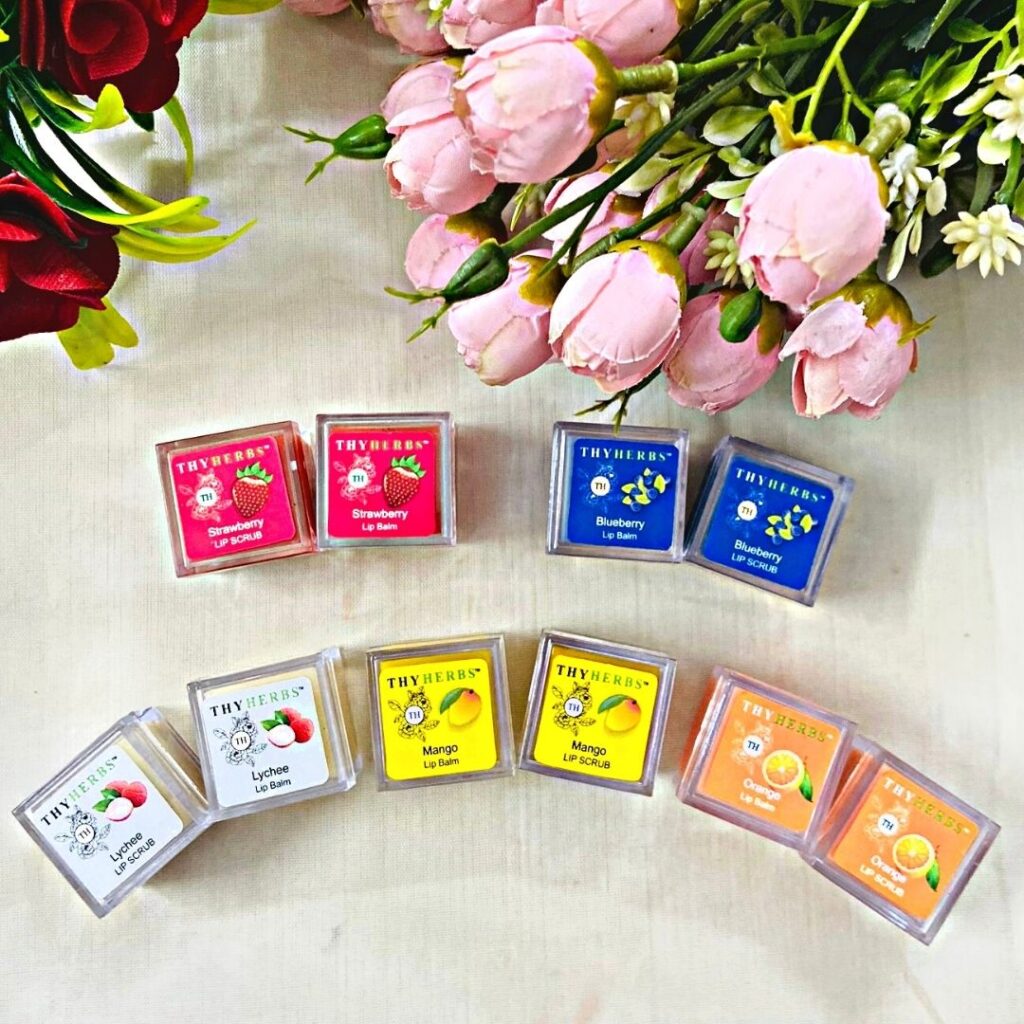 Lip Care Kit Lip Scrub + Lip Balm All Natural Lip Duo Set